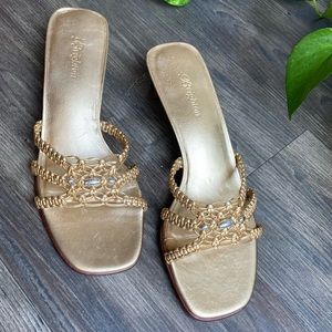 Brighton “Karen” Sandals|Gold Shimmer|Size 7